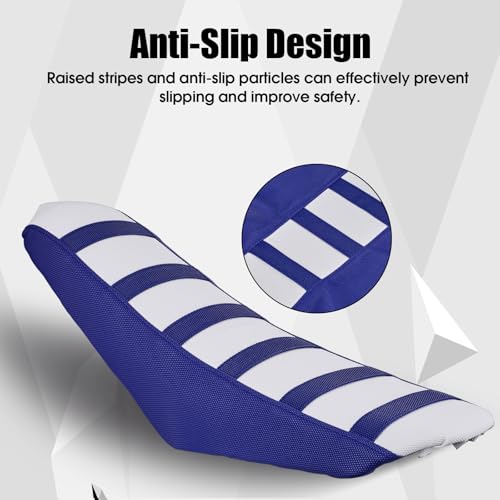 Dirt Bike Seat Cover Motorcycle Gripper Cushion Cover Universal for YZF YZ PW TTR WR All Most Dirt Pit Bikes Enduro Blue - color: Blue
