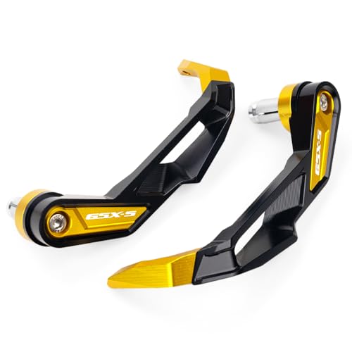 CNC Motorcycle Handguards Brake Clutch Lever Guards Protector Compatible with GSXS 750 GSXS 1000 F GSX S 125 GSX-S 1000GT 1000GX GSXS Accessories (Gold) - color: Gold