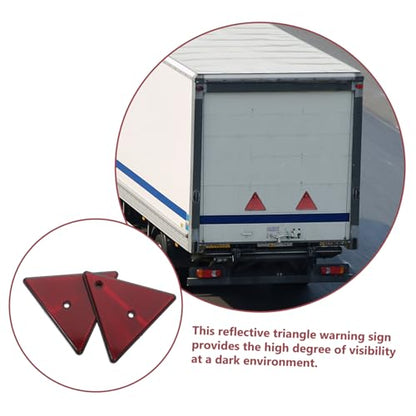 OUNONA 2pcs Reflective Triangle Warning Signs for Cars Roadside Safety Reflectors Enhanced Visibility Emergency Signs for Slow Moving Vehicles Sturdy and