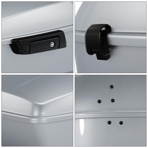King Motorcycle Trunk Box Fit for Harley Touring 2014-2025 CVO Road King Road Glide Street Glide Electra Glide Ultra Limited Atlas Silver Metallic Pack - color: Atlas Silver Metallic(No Speaker Holes)