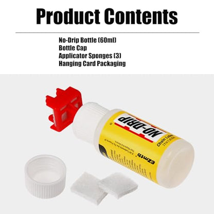 Upgraded Bike Chain Oiler - 2oz Bottle- No Dripping, No Over-Spray, No Mess, for Mountain Bike Road Bicycle Maintenance(Oil not Included)