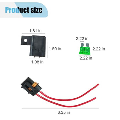 6PCS 12AWG Inline Fuse Holder, 12V Weatherproof ATO/ATC Blade Style Fuse Holder with Cover, Replacement Parts with 30 Amp Fuse for Heavy Duty Bus Power System, Marine, Vehicle (18PCS) - size: 18PCS