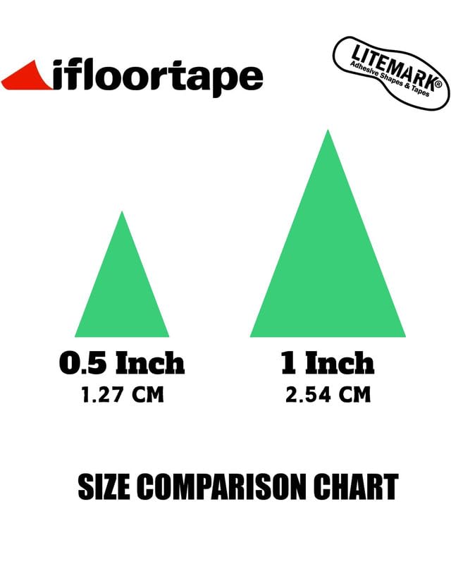 LiteMark Reflective Triangle Sticker for Bike, Helmet, Light Green, 1 Inch - Pack of 42 Pcs - color: Green
