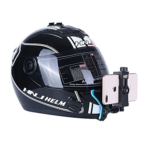 Helmet Chin Mount for Mobile Phone and GoPro, Motorcycle Strap Holder for iPhone Samsung,Compatible with GoPro Hero 9,8,7,6,5,4/3, Insta360 One R, AKASO,DJI OSMO,Etc and Most Action Cameras