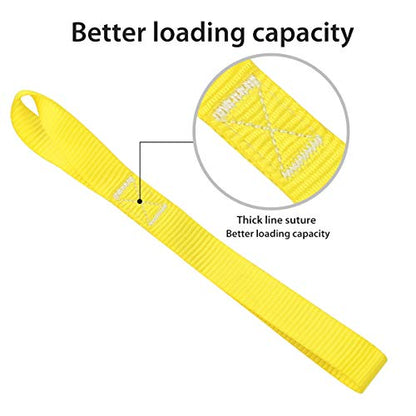 Soft Loop Tie Down Straps 1800Lbs Load Capacity, Tie Down Loops for Securing ATV UTV Motorcycles Scooters Dirt Bikes Lawn Garden Equipment Yellow (8 Pack) - color: yellow-8Pack
