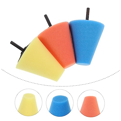 Healifty 9pcs Car Wheel Buffing Cone Sponge Pads for Polishing and Versatile Detailing Tool for Automotive Motorcycle and Boat Care Compatible Electric Drills and Mold Grinders