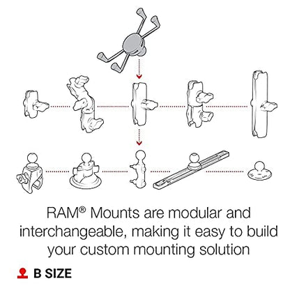 RAM MOUNTS X-Grip Large Phone Mount Holder – Universal Smartphone Cradle with B Size 1" Ball (RAM-HOL-UN10BU) - style: Large Phones