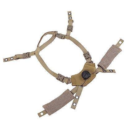 Bewinner Helmet Dial Suspension System Chin Strap - 3rd Generation Adjustable Helmet Liner System Steap Kit with Internal Sponge Pad (Mud Spongeand Suspension)