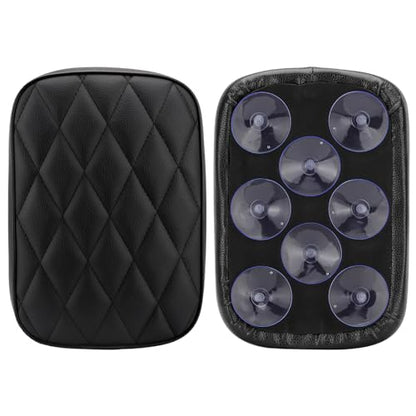 Motorcycle Rectangular Passenger Pad Seat Rear Leather Pillion Cushion 8 Suction Cup Compatible with Harley Dyna Sportster XL 883 1200 Chopper Custom - style: 8 Suction Cup-Black Rhombus
