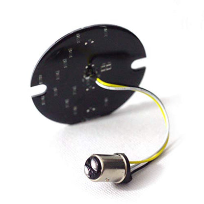 Eagle Lights 3.25 3-1/4 Inch Flat Style Front LED Turn Signals Compatible With Harley Davidson Motorcycles (Add Clear Lenses) - size: Horizon Beam Front Yellow with Clear Lenses