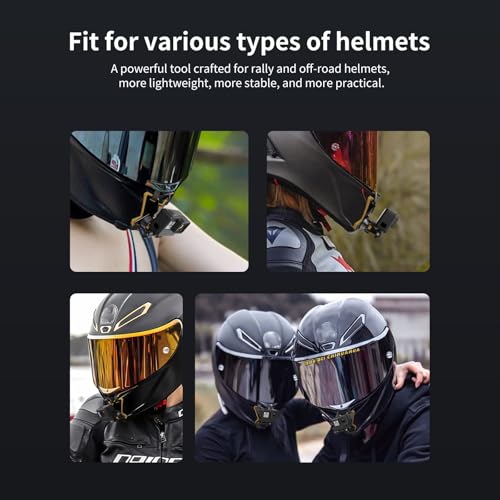 Chin Strap Mount Adjustable Magnetic Quick Release for Motorcycle Helmet,Compatible with Gopro Hero 13/12/11/10/9/8/7/6/5 Black, DJI Osmo Action 5 Pro/4/3, Insta360 ONE R, AKASO, and More