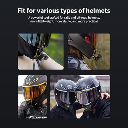 Chin Strap Mount Adjustable Magnetic Quick Release for Motorcycle Helmet,Compatible with Gopro Hero 13/12/11/10/9/8/7/6/5 Black, DJI Osmo Action 5 Pro/4/3, Insta360 ONE R, AKASO, and More