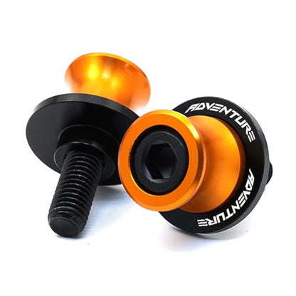 Compatible with 2025 390 ADVENTURE 2026 790 890 ADVENTURE R 890ADV 1290 Super ADV 690 SMC-R M10 CNC Motorcycle Swingarm Spools Slider Stand Screws - color: Orange