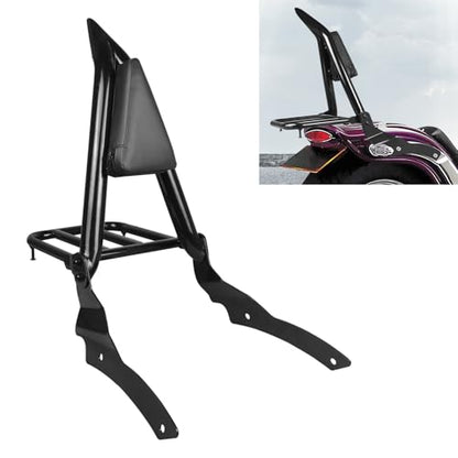 Motorcycle Detachable Sissy Bar Backrest with Luggage Rack Compatible with for 1996-2017 Yamaha VStar 650 400 Dragstar 650 400 Custom Passenger Backrest and Back Rest Pad - size: 1996-2017 Custom