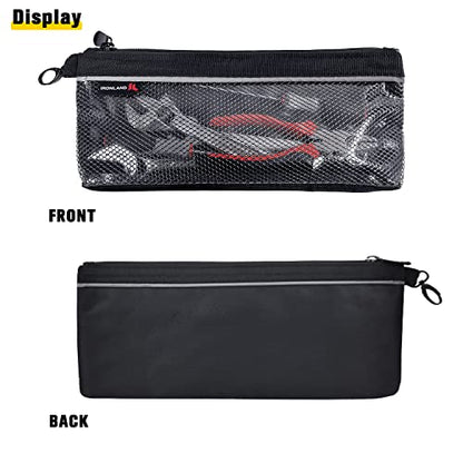 IRONLAND Zipper Pouches, Small Tools Bag, Waterproof Mesh Pouches, Tool Zipper Pouch, Travel Pouch, Clear Cosmetic Bag Case 4 Pack - size: 4 Pack Combo Pro+