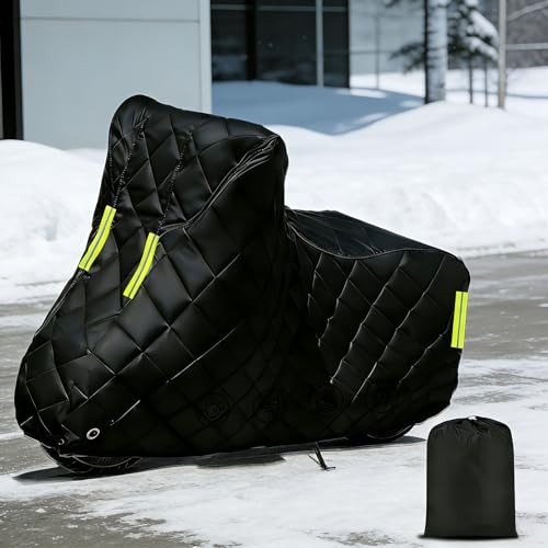 Waterproof Motorcycle Cover for BMW HP4 Race Prototype,Anti-Hail Motorcycle Covers | Snow Wind UV Moisture and Scratch Proof with Lock Holes,Reflective Strips - color: BLACK, size: for HP4 Race Prototype