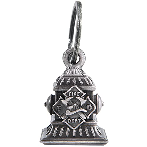 Dream Apparel Motorcycle Bell Guardian Angel Drive Away Gremlin, Biker Bell for Men Women Rider Riding, Good Luck Gift - color: Fire Department