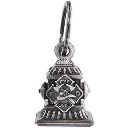 Dream Apparel Motorcycle Bell Guardian Angel Drive Away Gremlin, Biker Bell for Men Women Rider Riding, Good Luck Gift - color: Fire Department
