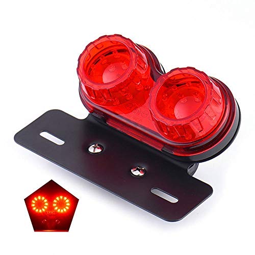 40W 40-LED Motorcycle Tail Light Integrated Running Brake Stop Light Turn Signals Lamp Red with License Plate Bracket for Harley Honda Yamaha Suzuki Kawasaki - color: Red