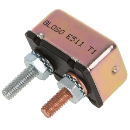 GLOSO Circuit Breakers Stud Bolt Type for Truck Bus RV Automotive Motorcycle No Bracket Metal Cover Auto Reset (T1) - 1 Pack (10A) E511 - color: 1 Pack, size: 10A