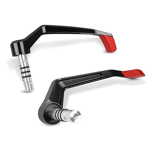 Compatible with 7/8" 22mm Brake Clutch Lever Guard CNC Aluminum Red Motorcycle Handlebar Levers Protector Accessories - color: Red