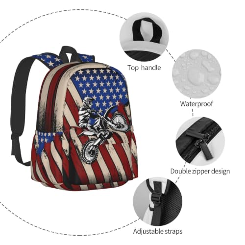 Motocross Backpack Bookbag Laptop Backpacks Multipurpose Daypack for Boys Girls School Men Women Travel Hiking - color: Motocross