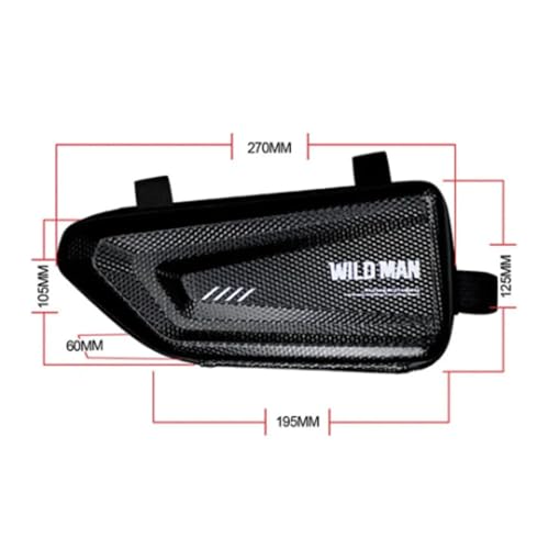 For Ninja 400 650 300 250 250R Ninja H2R ZH2 ZX10R ZX6R Motorcycle Modified Side Bag Waterproof Triangle Side Bag Hard Shell Bag (black)