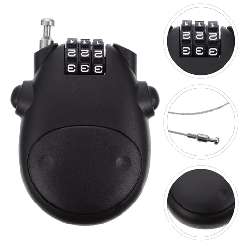 Garneck Steel Wire Cable Helmet Lock Digit Password Waterproof Anti-Theft Bike Lock for Electric Scooter and Motorcycle Security Lightweight for Outdoor Use