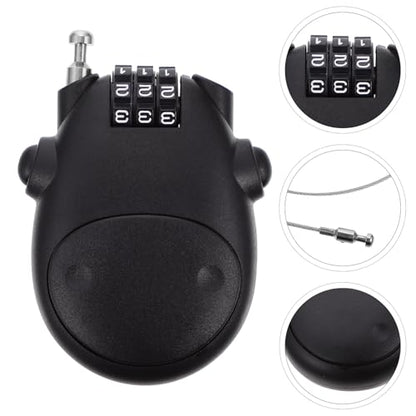 Garneck Steel Wire Cable Helmet Lock Digit Password Waterproof Anti-Theft Bike Lock for Electric Scooter and Motorcycle Security Lightweight for Outdoor Use