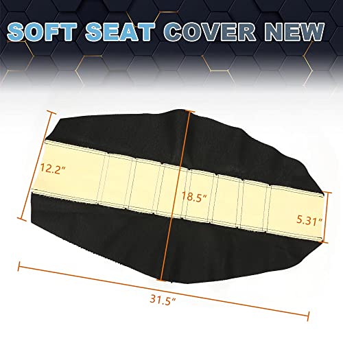 PIT66 Soft Seat Cover, Compatible with Honda CR125R CR250R CR500R CR80R CRF100F CRF125F CRF150F, Yellow - color: Yellow
