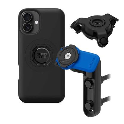 Quad Lock Brake/Clutch Motorcycle Phone Mount with Vibration Dampener and MAG Phone Case for iPhone 16 Plus - size: iPhone 16 Plus