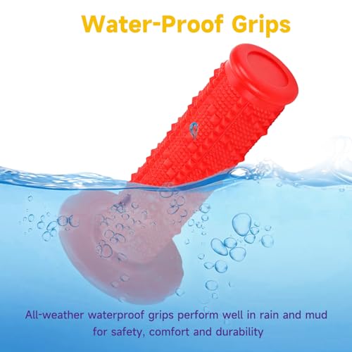 HIAORS 7/8 Handlebar Grips Compatible with 50cc 70cc 125cc 150cc TTR90 TTR110 TTR125 PW80 CRF50 XR50 CRF70 CRF125 KLX250 SSR125 TaoTao Apollo Pit Dirt Bikes Yozma In10 E Bike Motorcycles Parts Red - color: red