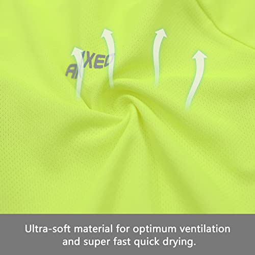 ARSUXEO Men's Full Zipper Long Sleeves Cycling Jersey Bicycle BikingBike Shirt 6030 - color: Green, size: Large