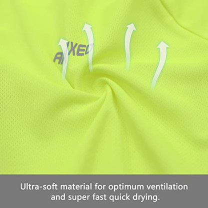 ARSUXEO Men's Full Zipper Long Sleeves Cycling Jersey Bicycle BikingBike Shirt 6030 - color: Green, size: Large