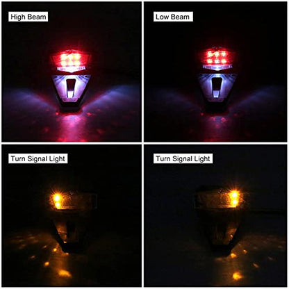 Rear Fender LED Brake Tail Light Turn Signals Running Lamps License Plate Light With 5 Wires for Custom Off-road Cross Dirt Bike Enduro Yamaha Suzuki DRZ Kawasaki Honda CRF - color: Smoke