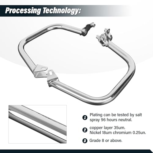 TCT-MOTORPARTS Engine Guard Highway Crash Bar Protection Support Fit for Harley Street 500 XG500 Street 750 XG750 2015-2020; Street Rod XG750A 2017-2020 (Replace #49000047) Chrome - color: Chrome