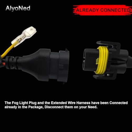 AlyoNed 2024 New 4.5" inch LED Passing Lights Fog Lamps Driving Light DRL White Halo DOT Kit for Motorcycle Auxiliary Light Bulb Projector Driving Lamp Black - color: Black