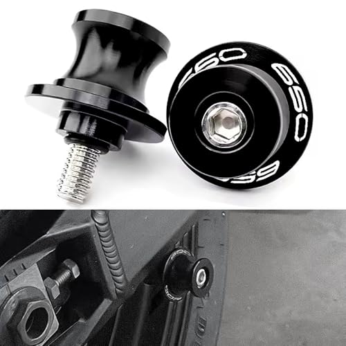 Motorcycle Swing Arm Spools M8 Paddock Slider Stand Bobbins For Z650 RS EX650 Ninja 650KRT 650R Vulcan S 650 VN650 Versys650cc KLE650 2026 2025 2024 Swingarm Spool Accessories (Black) - color: Black