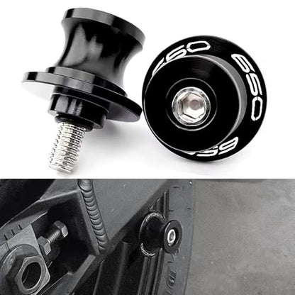 Motorcycle Swing Arm Spools M8 Paddock Slider Stand Bobbins For Z650 RS EX650 Ninja 650KRT 650R Vulcan S 650 VN650 Versys650cc KLE650 2026 2025 2024 Swingarm Spool Accessories (Black) - color: Black