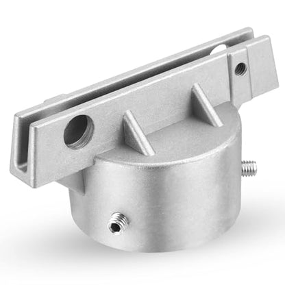 Hicarer 1 Pcs Street Name Sign Bracket for 2 3/8" Pole 5.5" Wide (3/16" Slot) Heavy Duty Street Name Sign Holder Round Aluminum Pole Bracket - style: Standard