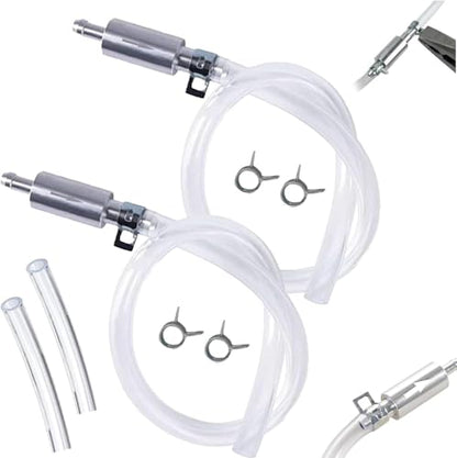 2 PCS Brake Bleeder Hose,Motorcycle Brake Bleeder Kit, One Way Check Valve Tube Bleeding Tool Kit for Hydraulic System Bleeding for Car Motorcyle Clutch,Soft Tube with Metal Clips