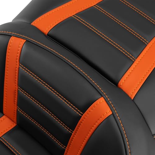 C.C. RIDER Driver& Passenger Seat Fit For Harley Touring 2009-2023 Road Glide Street Glide Road King Electra Glide and 2009-2022 CVO Models, Mammock Seat - color: 02# Orange 3