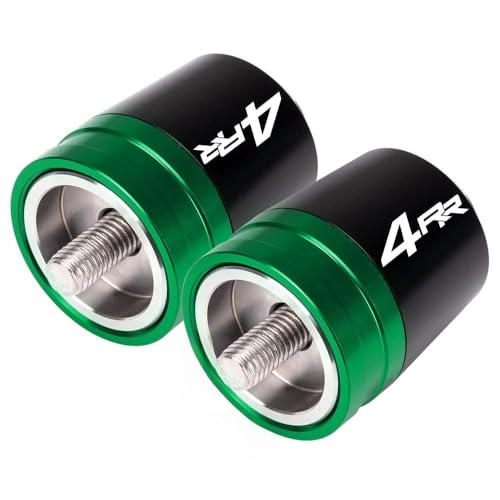 Motorcycle Handlebar End Weights For Ninja ZX-4RR 2023-2025 Heavy Duty Stainless Steel & Aluminum Bar Ends with Vibration Dampers Universal 8mm Fit Accessories (Green) - color: Green