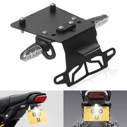 2026 GROM MSX 125 Fender Eliminator Kit - Tail Tidy Compatible with 2022-2025 MSX125 GROM - License Plate Bracket with Turn Signals Rear and LED License Light (Clear) - color: Clear