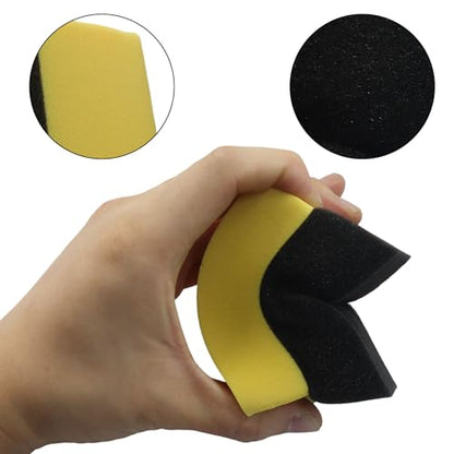 6 Pcs Wet Tire Shine Applicator Pad, Multi-Surface Polishing Sponges, Tire Applicator Dressing Shine Sponge for Car Glass, Painted Steel, Porcelain