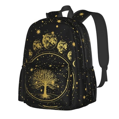 Tree Sun and Moon Phase Backpack Bookbag Laptop Backpacks Multipurpose Daypack for Boys Girls School Men Women Travel Hiking - color: Tree Moon Phase