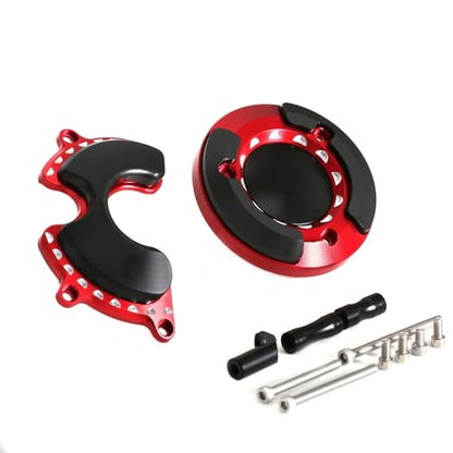 Monkey125 Left Right Engine Cover Protector Slider Compatible with Monkey 125 Super Cub C125 2018-2021 3D CNC Motorcycle Accessories Engine Crankcase Guard (Red) - color: Red2