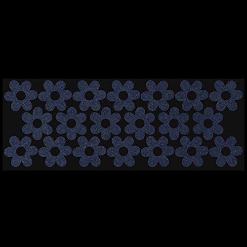 LiteMark Reflective Petal Flower Power Vinyl Stickers, Great for Laptop, Phone, Helmets, Bicycles - Black, Pack of 20 Pcs - color: Black