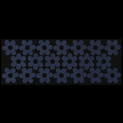 LiteMark Reflective Petal Flower Power Vinyl Stickers, Great for Laptop, Phone, Helmets, Bicycles - Black, Pack of 20 Pcs - color: Black