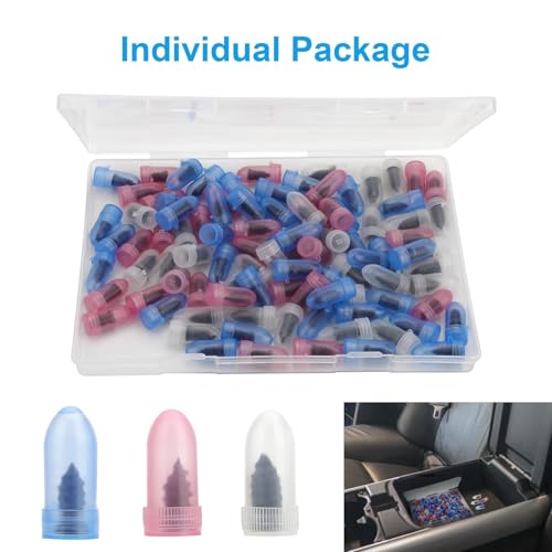 Linkstyle 100PCS Tire Repair Kit, Screw in Tire Plugs with 3 Sizes Rubber Nails, Screwdriver, Self-Service Flat Tire Screw Plugs for Car Truck Motorcycle SUV